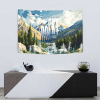 Wilderness of Rocky Mountains Tapestry