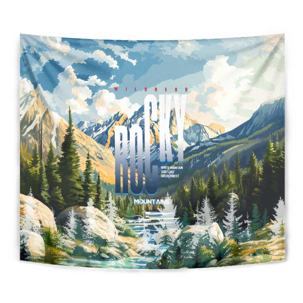 Wilderness of Rocky Mountains Tapestry