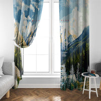 Wilderness of Rocky Mountains Window Curtain
