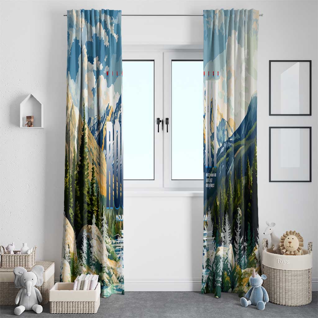 Wilderness of Rocky Mountains Window Curtain