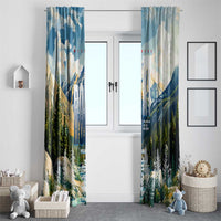 Wilderness of Rocky Mountains Window Curtain