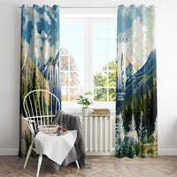 Wilderness of Rocky Mountains Window Curtain