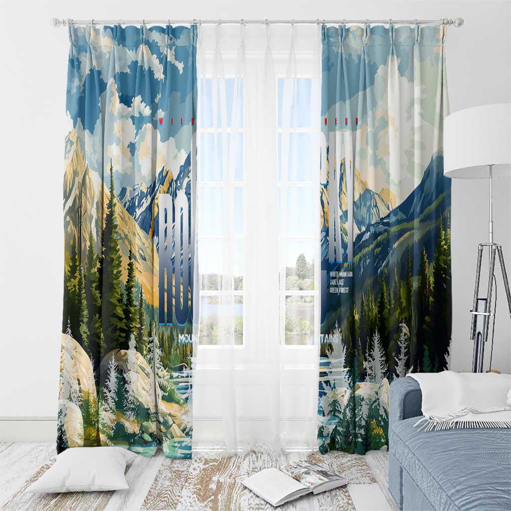 Wilderness of Rocky Mountains Window Curtain