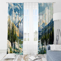 Wilderness of Rocky Mountains Window Curtain