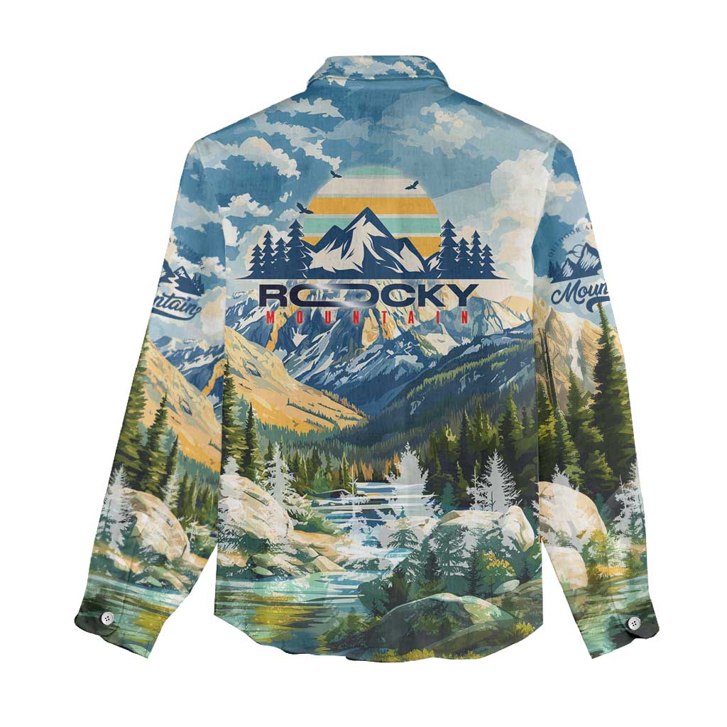 Wilderness of Rocky Mountains Women Casual Shirt