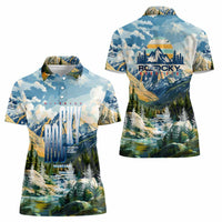 Wilderness of Rocky Mountains Women Polo Shirt