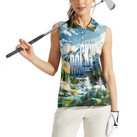 Wilderness of Rocky Mountains Women Sleeveless Polo Shirt