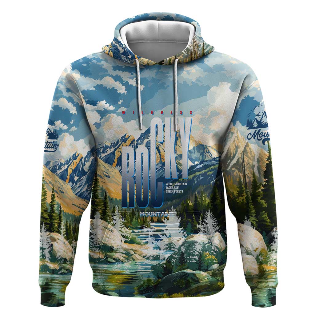 Wilderness of Rocky Mountains Zip Hoodie
