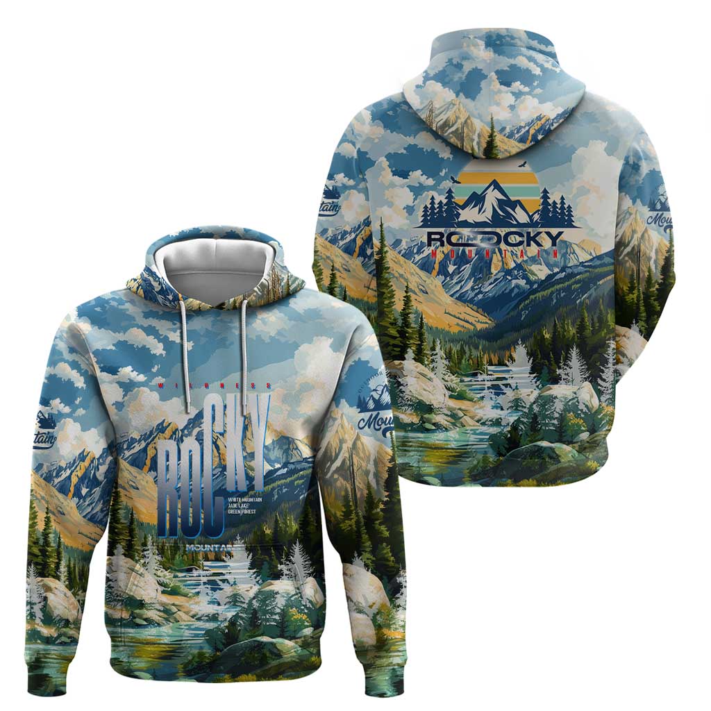 Wilderness of Rocky Mountains Zip Hoodie