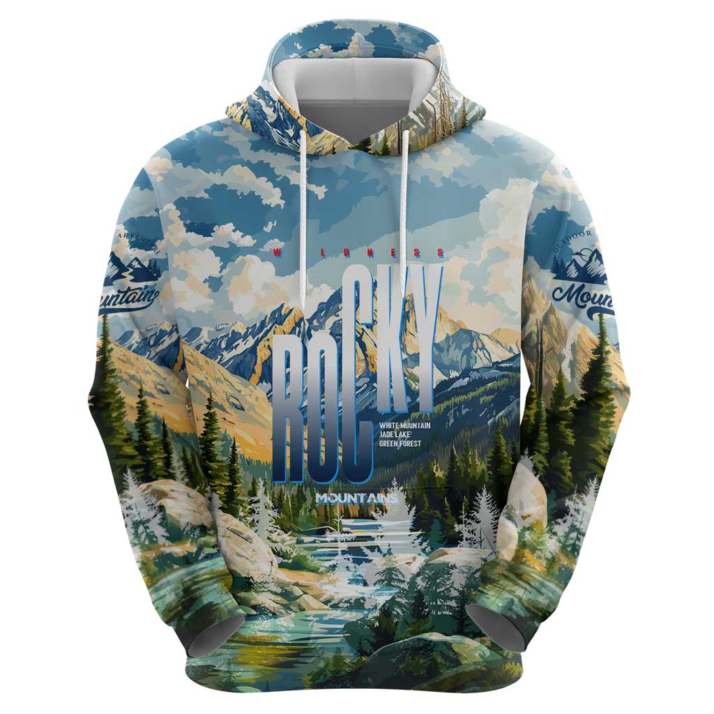 Wilderness of Rocky Mountains Zip Hoodie