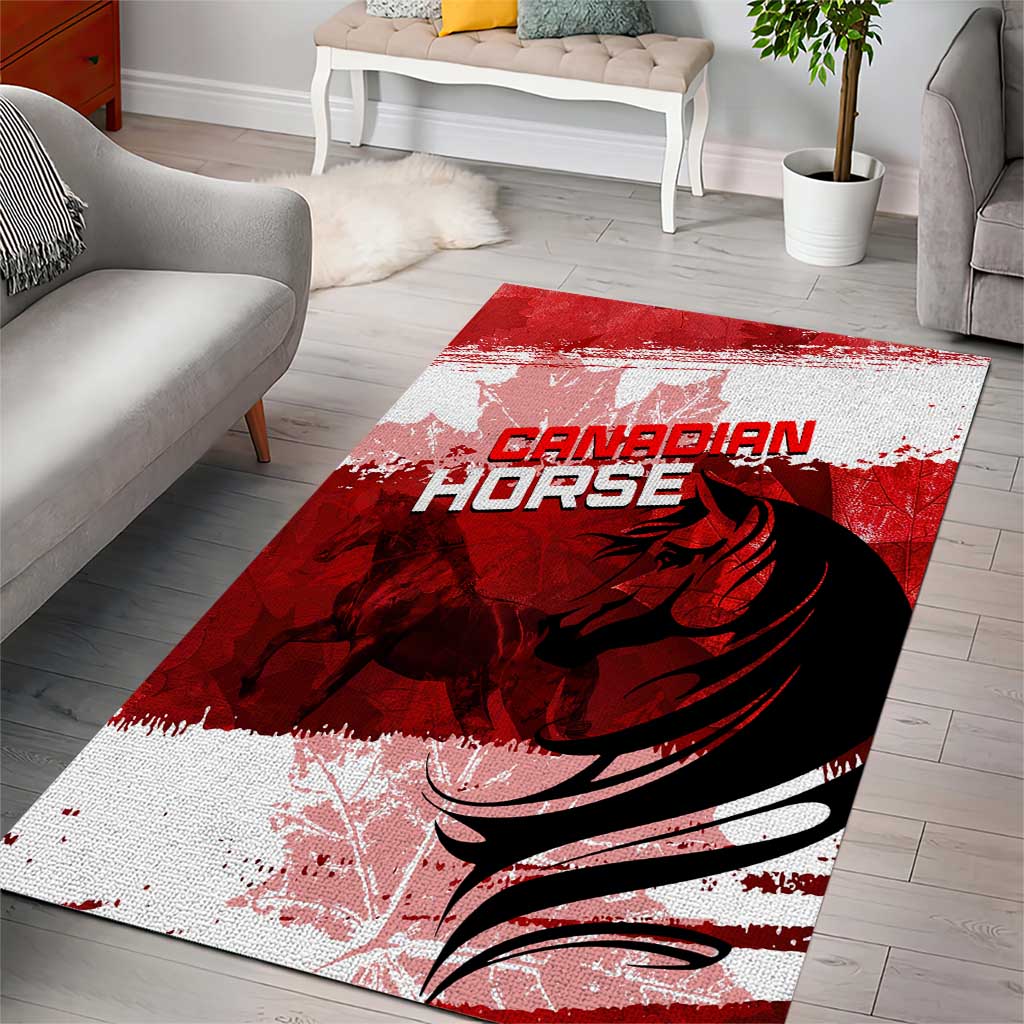 Canadian Horse Area Rug Canada Maple Leaf