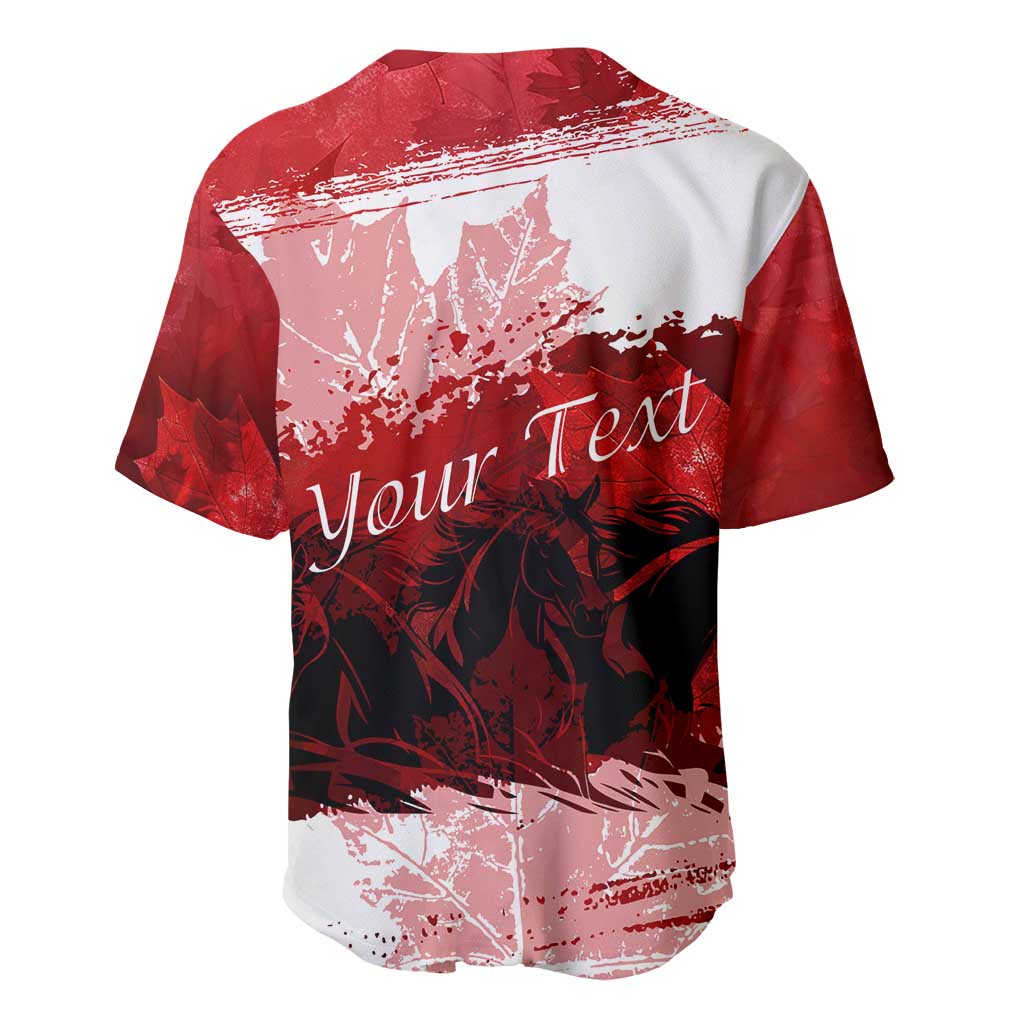 Personalized Canadian Horse Baseball Jersey Canada Maple Leaf