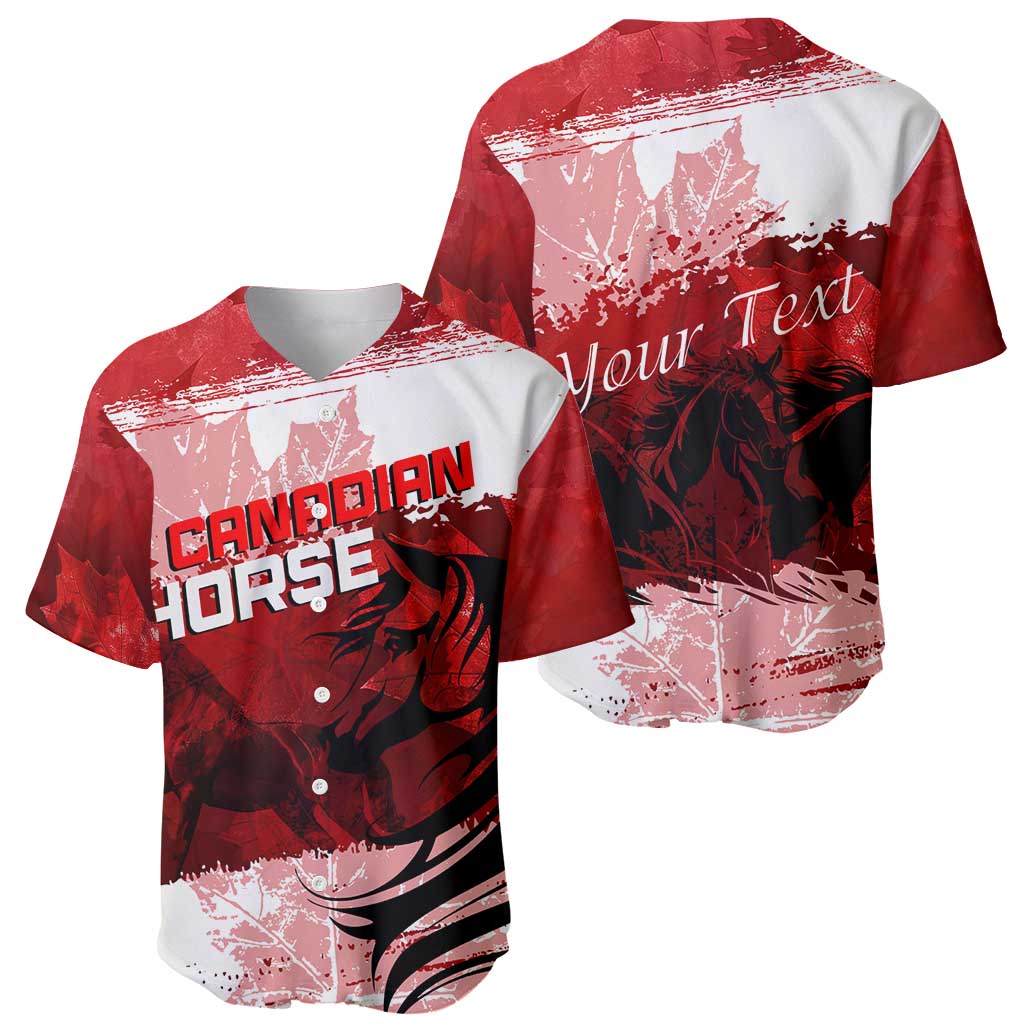 Personalized Canadian Horse Baseball Jersey Canada Maple Leaf