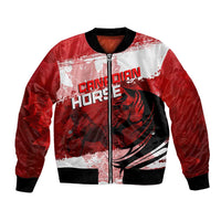 Personalized Canadian Horse Bomber Jacket Canada Maple Leaf