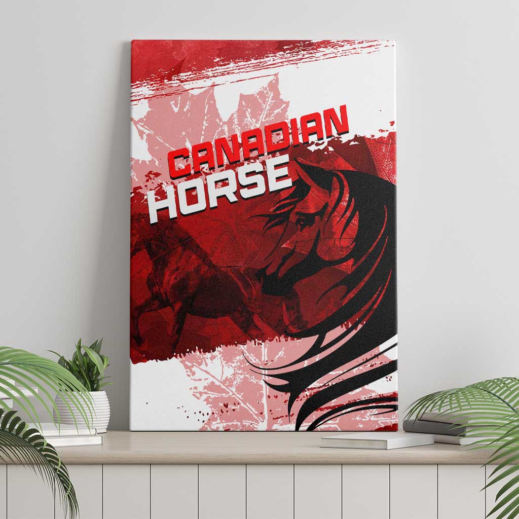 Canadian Horse Canvas Wall Art Canada Maple Leaf