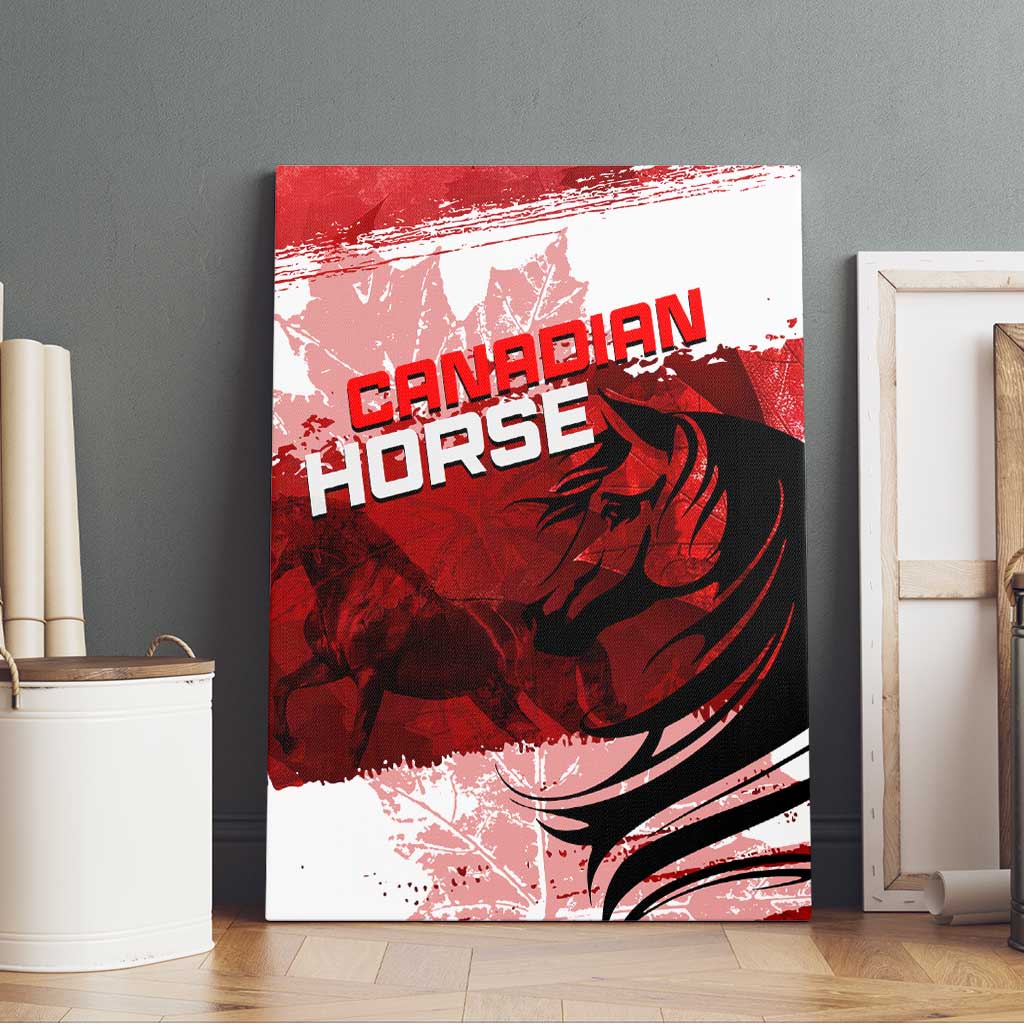 Canadian Horse Canvas Wall Art Canada Maple Leaf