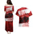 Personalized Canadian Horse Couples Matching Puletasi and Hawaiian Shirt Canada Maple Leaf