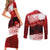 Personalized Canadian Horse Couples Matching Short Sleeve Bodycon Dress and Long Sleeve Button Shirt Canada Maple Leaf