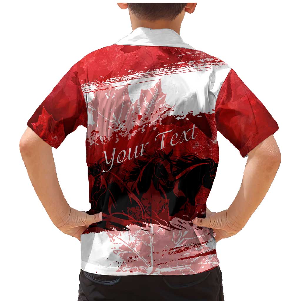 Personalized Canadian Horse Family Matching Mermaid Dress and Hawaiian Shirt Canada Maple Leaf