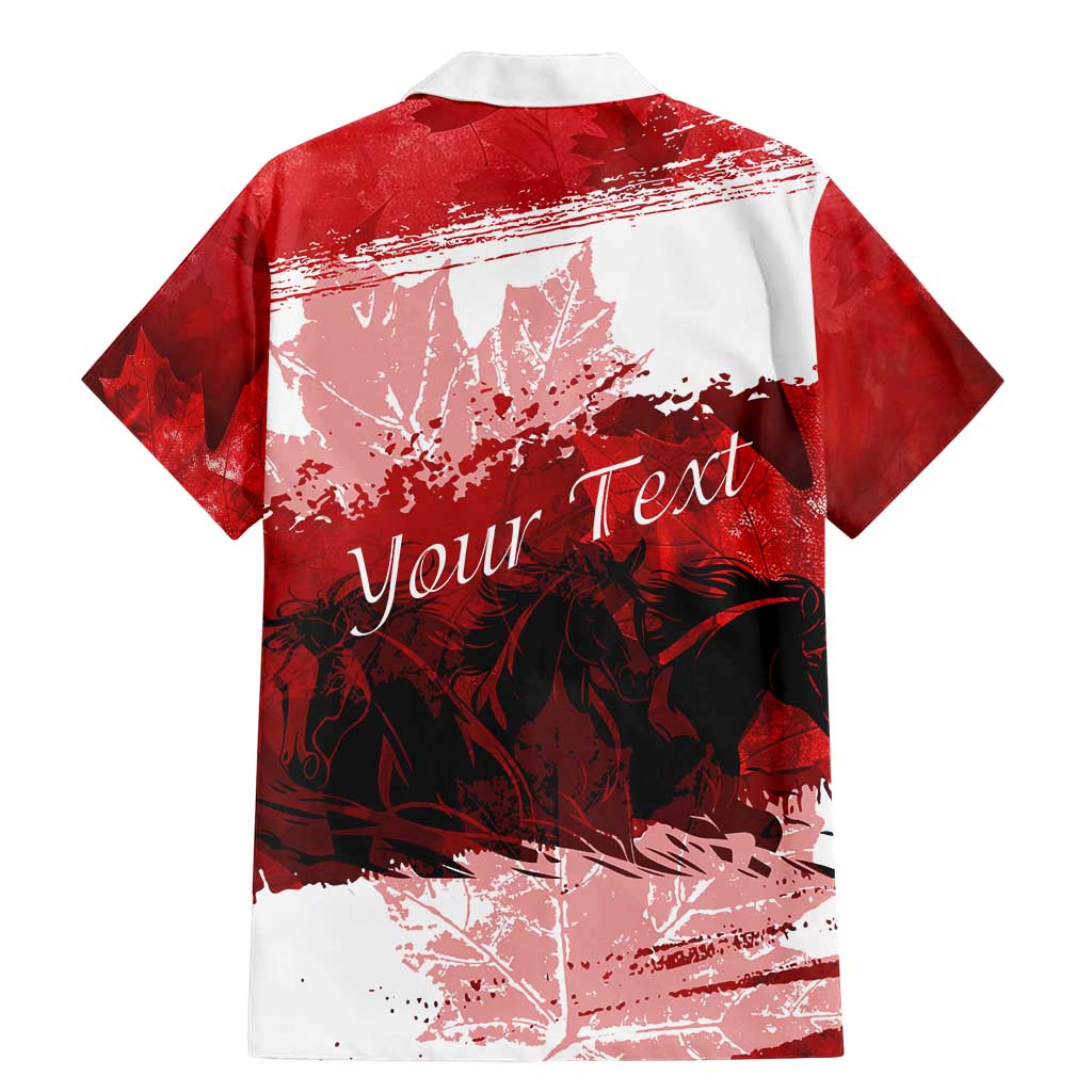 Personalized Canadian Horse Family Matching Mermaid Dress and Hawaiian Shirt Canada Maple Leaf