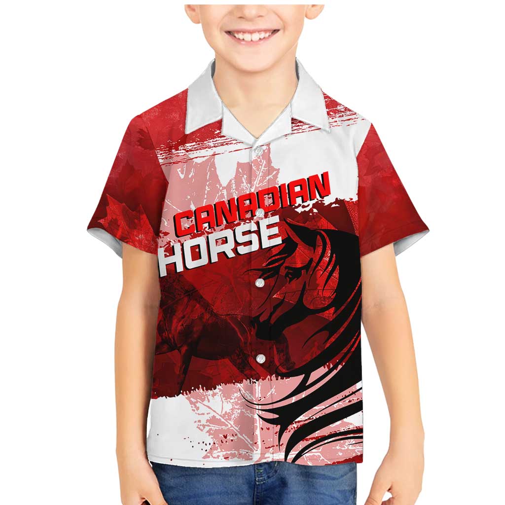 Personalized Canadian Horse Family Matching Mermaid Dress and Hawaiian Shirt Canada Maple Leaf