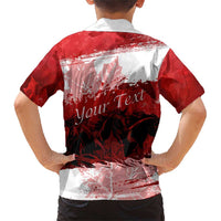 Personalized Canadian Horse Family Matching Short Sleeve Bodycon Dress and Hawaiian Shirt Canada Maple Leaf