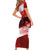Personalized Canadian Horse Family Matching Short Sleeve Bodycon Dress and Hawaiian Shirt Canada Maple Leaf