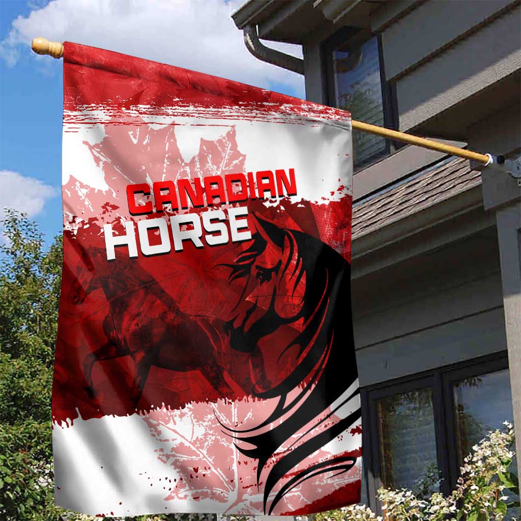 Canadian Horse Garden Flag Canada Maple Leaf