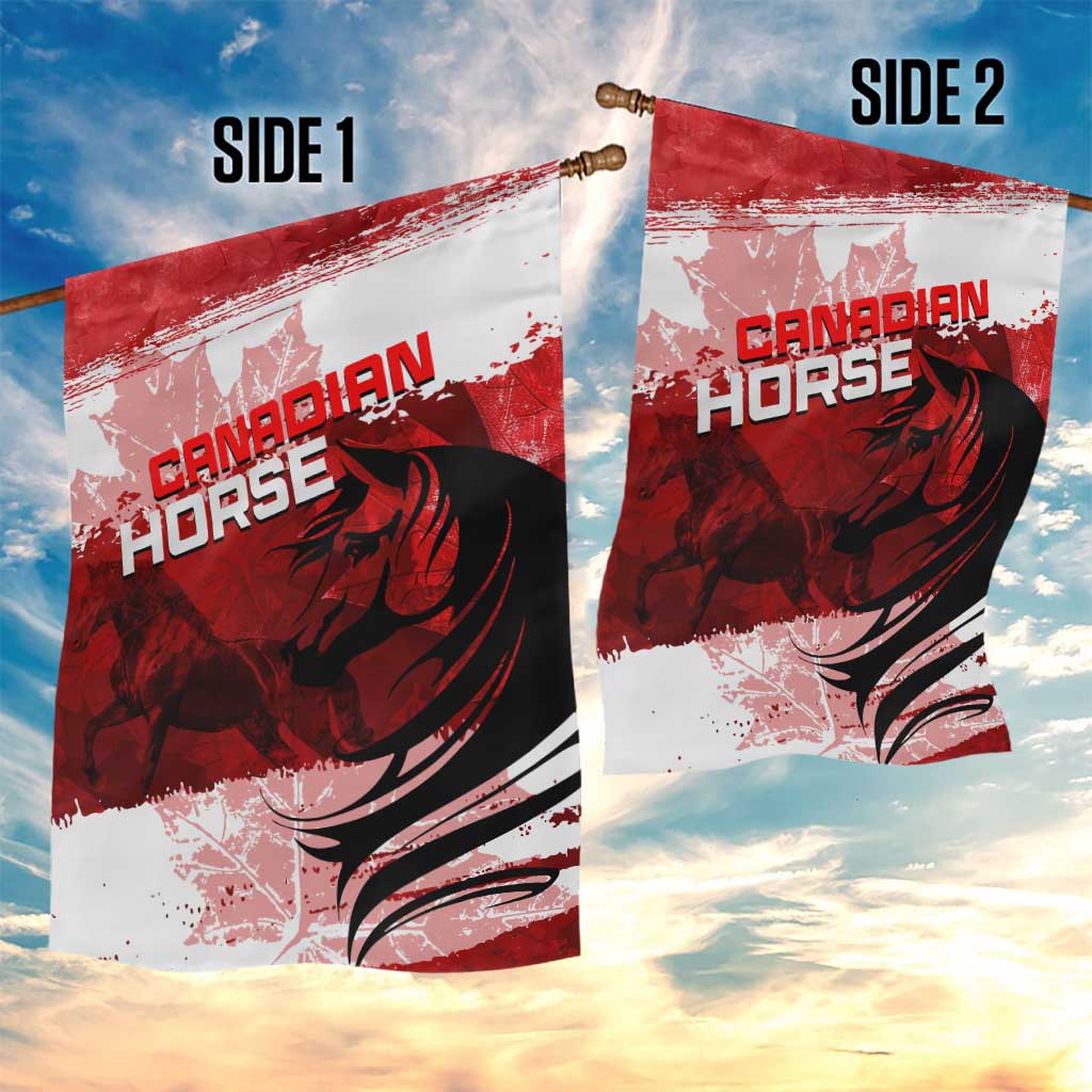 Canadian Horse Garden Flag Canada Maple Leaf