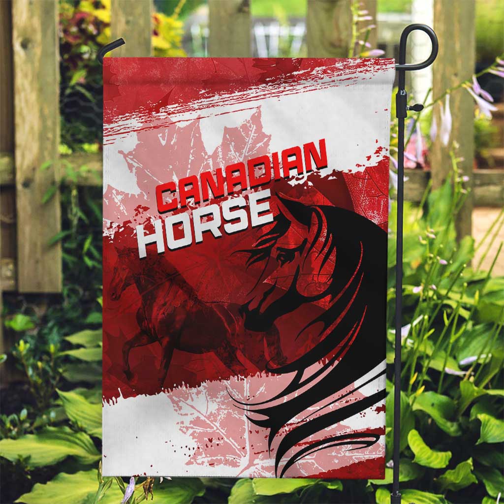 Canadian Horse Garden Flag Canada Maple Leaf