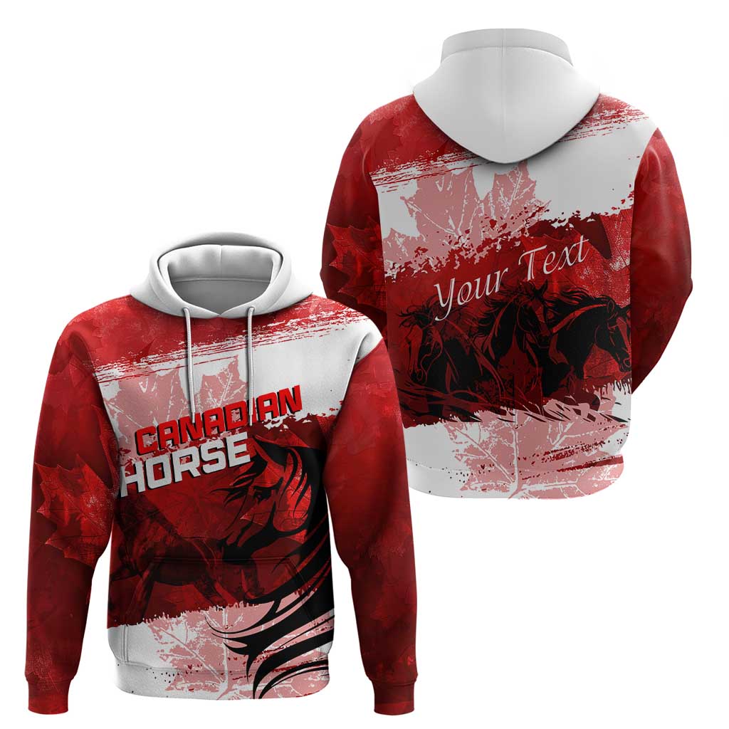 Personalized Canadian Horse Hoodie Canada Maple Leaf