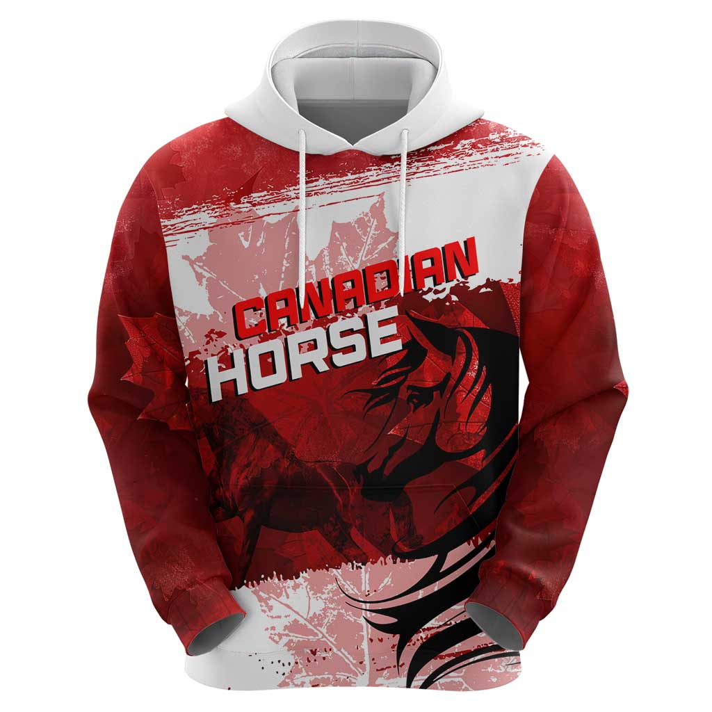 Personalized Canadian Horse Hoodie Canada Maple Leaf