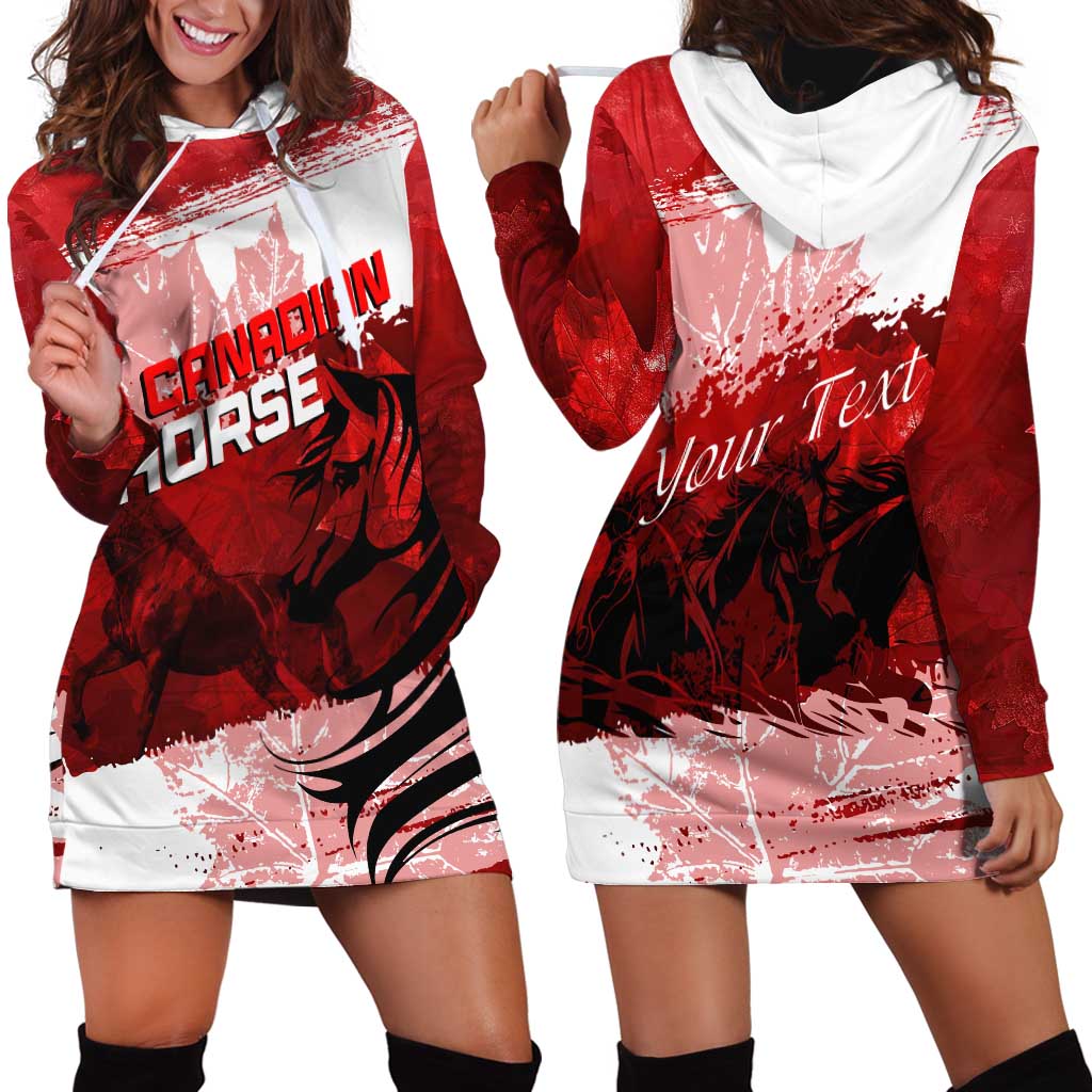 Personalized Canadian Horse Hoodie Dress Canada Maple Leaf