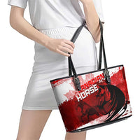 Canadian Horse Leather Tote Bag Canada Maple Leaf