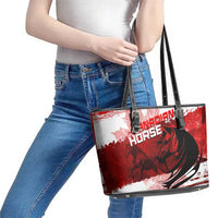 Canadian Horse Leather Tote Bag Canada Maple Leaf