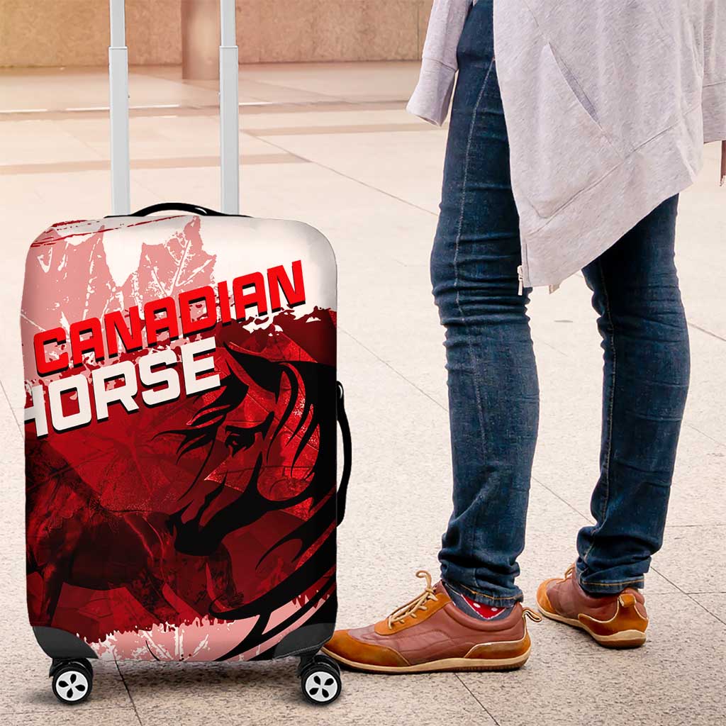Canadian Horse Luggage Cover Canada Maple Leaf