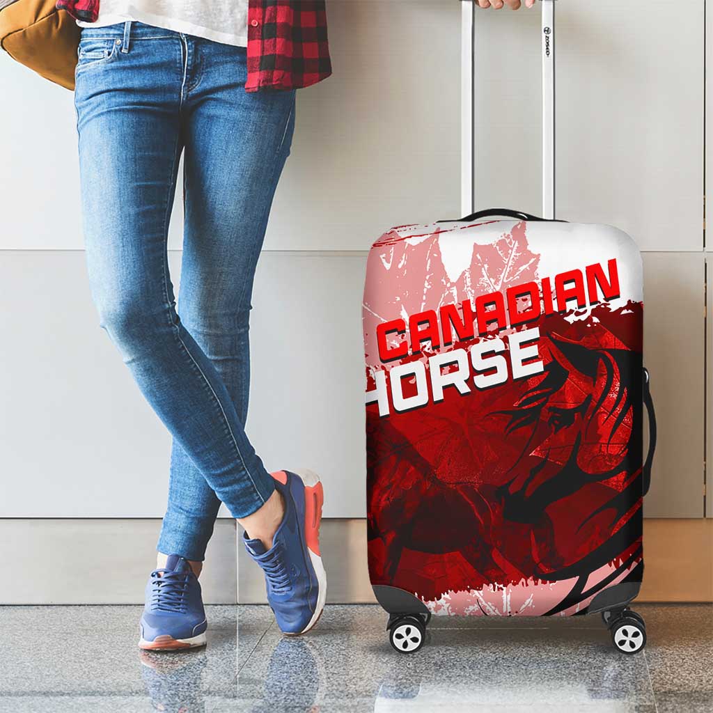 Canadian Horse Luggage Cover Canada Maple Leaf