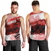 Personalized Canadian Horse Men Tank Top Canada Maple Leaf