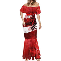 Personalized Canadian Horse Mermaid Dress Canada Maple Leaf