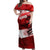 Personalized Canadian Horse Off Shoulder Maxi Dress Canada Maple Leaf