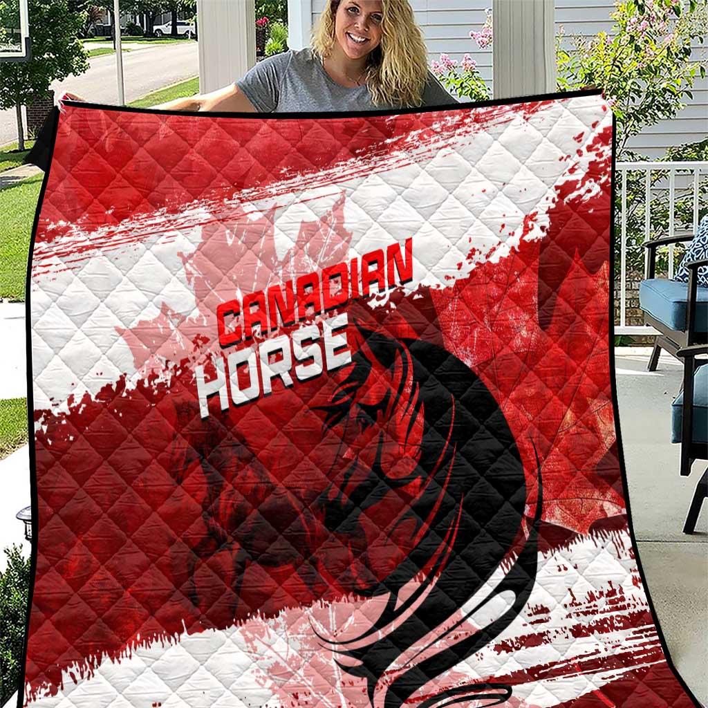 Canadian Horse Quilt Canada Maple Leaf