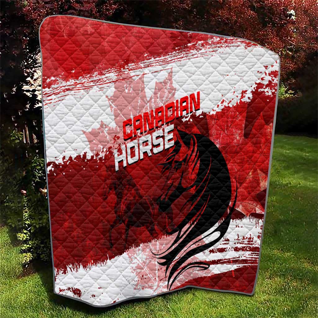Canadian Horse Quilt Canada Maple Leaf