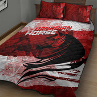Canadian Horse Quilt Bed Set Canada Maple Leaf