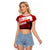Personalized Canadian Horse Raglan Cropped T Shirt Canada Maple Leaf