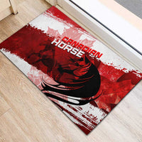 Canadian Horse Rubber Doormat Canada Maple Leaf