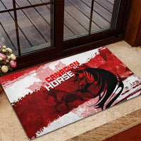 Canadian Horse Rubber Doormat Canada Maple Leaf
