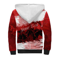 Personalized Canadian Horse Sherpa Hoodie Canada Maple Leaf