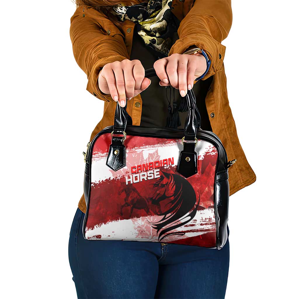 Canadian Horse Shoulder Handbag Canada Maple Leaf