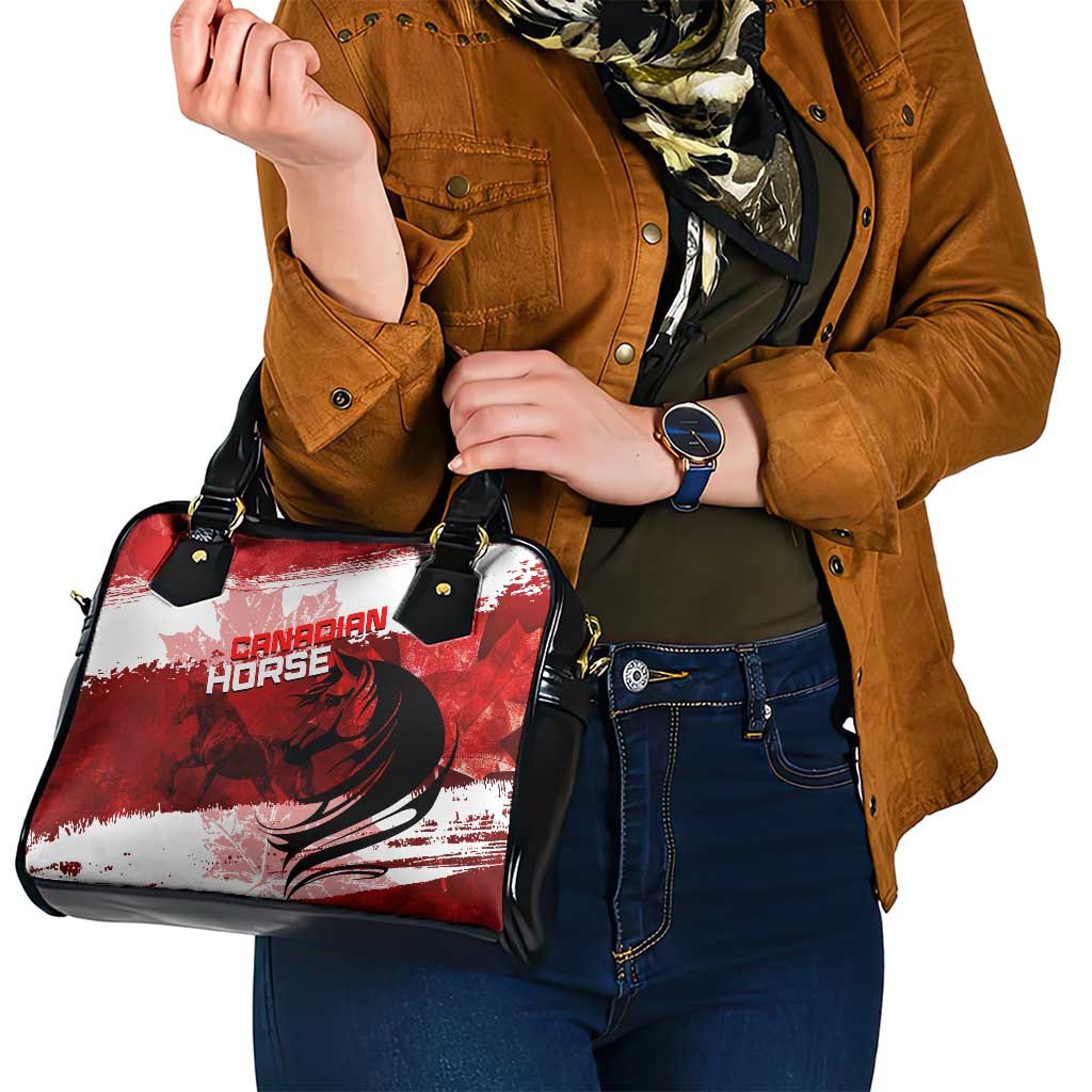 Canadian Horse Shoulder Handbag Canada Maple Leaf