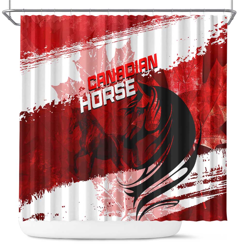 Canadian Horse Shower Curtain Canada Maple Leaf
